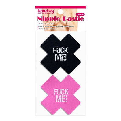 Seductive Satin Cross Pattern Nipple Pasties - 2 Pack: Exquisite Pleasure Accessory for Alluring Nights - Adult Naughty Store