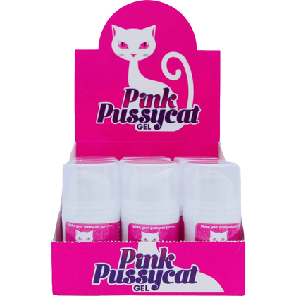 Pink Pussycat Topical Gel - Intimate Enhancement Gel for Women - Model 12 Display - Pleasure Enhancement for Intimate Areas - Pink - Adult Naughty Store