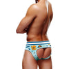 Prowler Sensual Blue and White Autumn Open Back Brief - Men's Backless Underwear