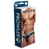 Prowler Open Brief Black/White - Sensational Backless Underwear for Men's Seductive Display of Style and Confidence - Adult Naughty Store