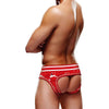 Prowler Reindeer Open Back Brief - Festive Red and White Christmas-themed Men's Underwear - Adult Naughty Store