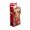 Prowler Reindeer Open Back Brief - Festive Red and White Christmas-themed Men's Underwear