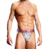 Prowler Soho Jock Strap - The Ultimate Pleasure Enhancer for Men - Model PSJS-001 - Designed for Intimate Comfort and Sensual Style - White/Red/Blue - Adult Naughty Store