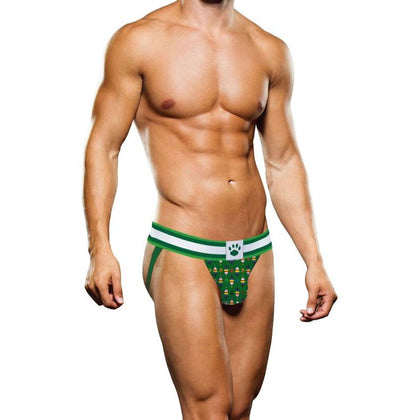 Prowler Festive Green and White Christmas Tree Jock Strap - Men's Stretchy Comfortable Underwear for Naughty Holiday Shenanigans