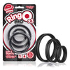 Elevate Your Sensual Experience with True Silicone Ring O Pro x 3 Black Cock Ring Set for Men - Model 817483012815 - Enhance Your Intimate Pleasure! - Adult Naughty Store