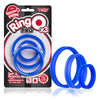 True Silicone® RingO Pro x 3 Blue Cock Ring Set for Men's Enhancing Pleasure - Adult Naughty Store