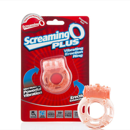 ScreamingO Plus Vibrating Erection Ring - Model 854885001054 - Men's Essential Clitoral Stimulation & Erection Support - Black