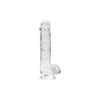 Realrock Crystal Clear 6 Inch / 15 cm Lifelike Dildo with Balls - Transparent, for Enhanced Pleasure and Durability - Adult Naughty Store