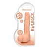 Introducing the Velvet-Skin Realistic 9'' Dong with Testicles - The Ultimate Lifelike Pleasure Experience for All Genders!