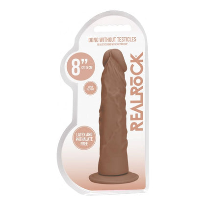 VelvetSoft Skin Realistic Dong without Testicles 8'' - Model VT8TAN - Unisex Pleasure Toy - Tan - Adult Naughty Store