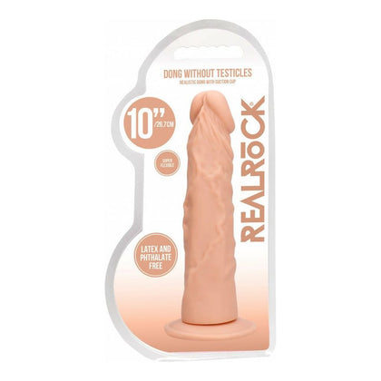 VelvetSkin 10'' Realistic Dildo - Model X1 - Lifelike Pleasure for All Genders - Flesh - Adult Naughty Store