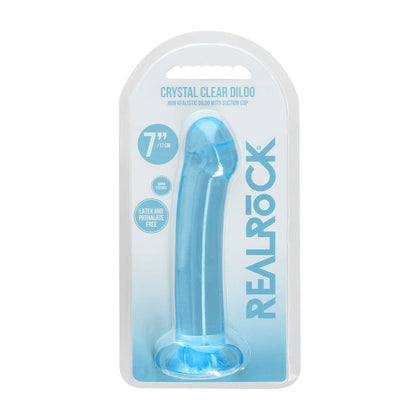 REALROCK CRYSTAL CLEAR Non Realistic Dildo with Suction Cup 6.7'' / 17cm - Unleash Sensational Pleasure for All Genders - Crystal Clear, Anal and Vaginal Stimulation Toy, Model 17C-NRDCSC
