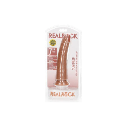 RealRock Slim 7''/18cm Suction Cup Dildo - Model RS-D-001 - For Women - G-Spot Stimulation - Natural Skin Tone - Adult Naughty Store