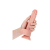 RealRock R8-SC205 8'' Beige Unisex Realistic Dildo with Balls and Suction Cup - Vaginal and Anal Stimulation - Adult Naughty Store