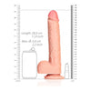 RealRock RRD-10 Beige Unisex Realistic Dildo - Perfect for Vaginal and Anal Stimulation - Adult Naughty Store