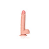 RealRock RS-12 12'' Straight Realistic Dildo with Balls and Suction Cup - Unisex, Designed for Deep Penetration and Hands-Free Enjoyment, in Natural Skin Tone