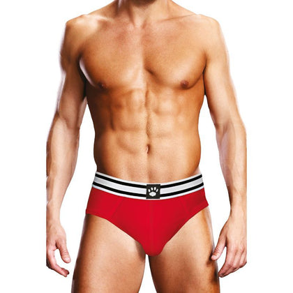 Prowler Open Back Brief White/Red - The Sensational Prowler OBB-1001 Unisex Backless Brief for Unforgettable Pleasure!