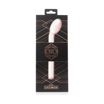 Rosy Gold Curved G-Spot Vibrator - Model RG-500 - Women's Pleasure Toy - Rose Gold - Adult Naughty Store