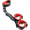 Luxury Leather Neck to Wrist Restraint - Black/Red - The Ultimate Pleasure Experience - Adult Naughty Store