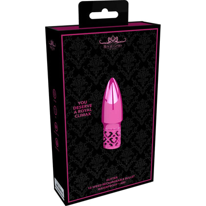 Introducing the Glitter Rechargeable ABS Bullet Vibrator - Model G1, for Women's Clitoral Stimulation - Pink