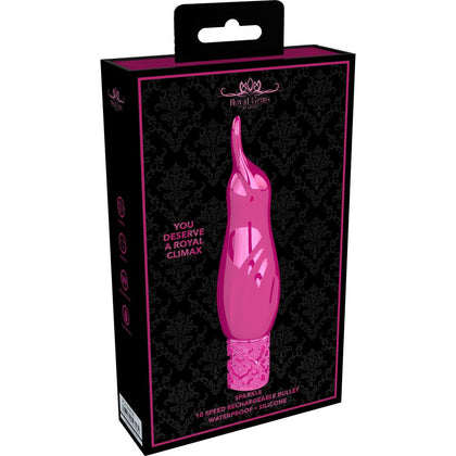 Introducing the Regal Pleasure - Sparkle Rechargeable Silicone Bullet Vibrator, Model SP-001, Pink - Adult Naughty Store