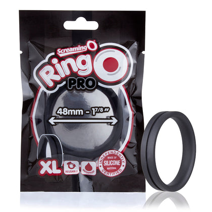 SpartaX Black Silicone Penis Ring: Ring O Pro XL Model No. 817483011658 for Men - Enhance Pleasure and Performance