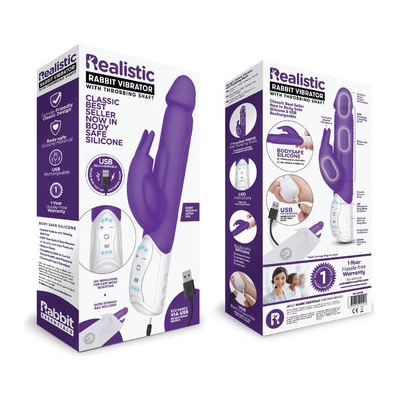 Introducing the SensaSilk Rechargeable Realistic Rabbit Hot Purple - Model SR-300X: The Ultimate Pleasure Companion for Women's G-Spot Stimulation - Adult Naughty Store