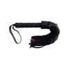 LeatherBound Pleasure Co. Suede Flogger - Model RSF-40B/R - Unleash Intense Sensations in Black and Red - Adult Naughty Store