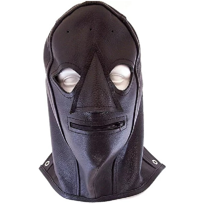 Introducing the Sensual Pleasure Zone Zip Mask Black - The Ultimate Intimate Accessory - Adult Naughty Store