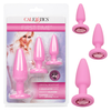 Introducing the Sensual Pleasures First Time Crystal Booty Kit - Model PT-001: The Ultimate Anal Pleasure Experience for All Genders in Exquisite Pink! - Adult Naughty Store