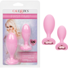 Introducing the Sensual Pleasures Crystal Booty Duo - Model ST-2021: A Luxurious Silicone Anal Toy for Exquisite Backdoor Delights in Pink - Adult Naughty Store