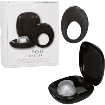 MyPleasure™ MyPod Enhancer - Revolutionary Wireless Charging Cock Ring - Model MP-001 - Men's Pleasure - Intense Stimulation - Obsidian Black - Adult Naughty Store