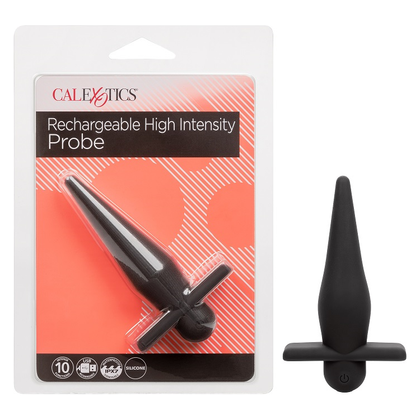 Experience Pleasure with Velvet Sensation VX-200 Rechargeable High Intensity Probe for Men and Women - Anal Stimulation - Black