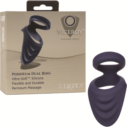 Viceroy Perineum Dual Ring - The Ultimate Pleasure Enhancer for Men - Model VPDR-01 - Intensify Your Sensations and Boost Stamina - Black - Adult Naughty Store