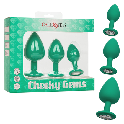 Introducing the Sensual Gems™ Anal Training Kit - Model 3CG - Unleash Your Passion with Green Delight! - Adult Naughty Store