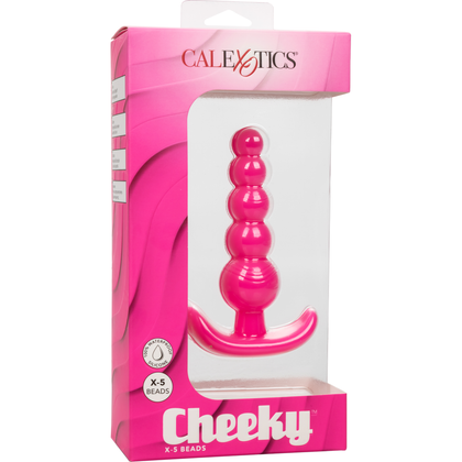 Cheeky X-5 Beads - Sensational Silicone Anal Probe for Intense Pleasure - Model X5 - Unleash Your Desires - Pink