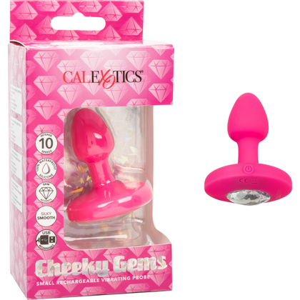 Cheeky Gems CG-01 Small Rechargeable Vibrating Probe - Pink: The Sensual Delight for Intimate Backdoor Pleasure - Adult Naughty Store