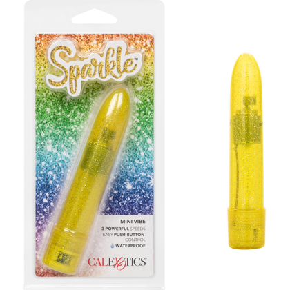 Sparkle Mini Vibe - Yellow: The Ultimate Pleasure Experience for All Genders, Introducing the Sensational Sparkle Mini Vibe MV-03 - Yellow - Adult Naughty Store