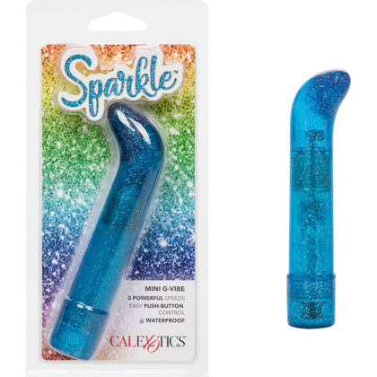 Introducing the GlitterGasm Sparkle Mini G-Vibe - Blue: A Sensational Mini G Massager for Unforgettable Pleasure - Adult Naughty Store