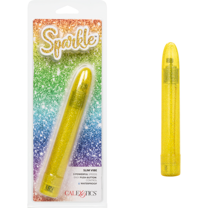 Sparkle Slim Vibe - Yellow: The Ultimate Pleasure Experience for All Genders, Introducing the Sensational Sparkle Slim Vibe SV-2001, Designed for Exquisite Stimulation in a Dazzling Yellow Color!
