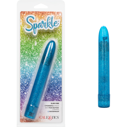 Sparkle Slim Vibe - Blue: The Ultimate Pleasure Experience for All Genders, Intense Stimulation for Mind-Blowing Ecstasy - Adult Naughty Store