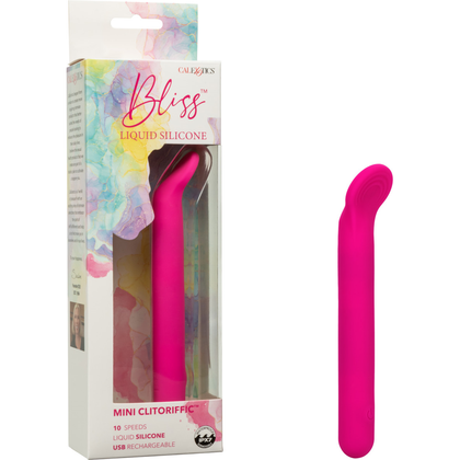 Bliss Liquid Silicone Mini Clitoriffic: Powerful Compact Clitoral Stimulator for Women in Rose Pink