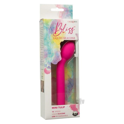 Bliss Liquid Silicone Mini Tulip - Compact Clitoral Stimulator for Her in Pink
