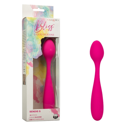 Bliss Liquid Silicone Bendie G-Spot Vibrator Model G-001 for Women in Pink