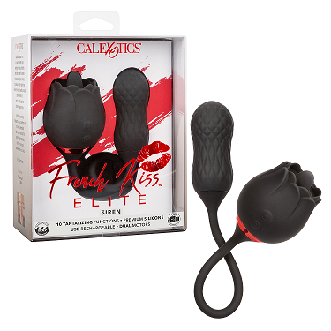 French Kiss Elite Siren - Luxury Silicone Clitoral Stimulator - Model FKES-001 - Female Pleasure - Deep Pink - Adult Naughty Store