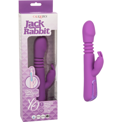 Jack Rabbit Elite Thrusting Rabbit Vibrator - Model X3 - For Women - Dual Stimulation - Intense Pleasure - Midnight Black - Adult Naughty Store