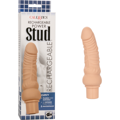 Power Stud Curvy Rechargeable Silicone Vibrator - Model PS-RC-IV - Women's G-Spot Pleasure - Ivory - Adult Naughty Store