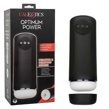 Introducing the Optimum Power Vibrating & Thruster Stroker - A Revolutionary Pleasure Experience for Him
