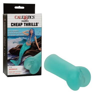 Introducing the Cheap Thrills The Mermaid Silicone G-Spot Vibrator - Model MT-5000 - For Women - Delight in Deep Pleasure - Aqua Blue