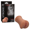 Introducing the SensaTouch Wet Ass Pussy Stroker Sleeve - Model ST-2001B: The Ultimate Pleasure Companion for Men in Brown - Adult Naughty Store